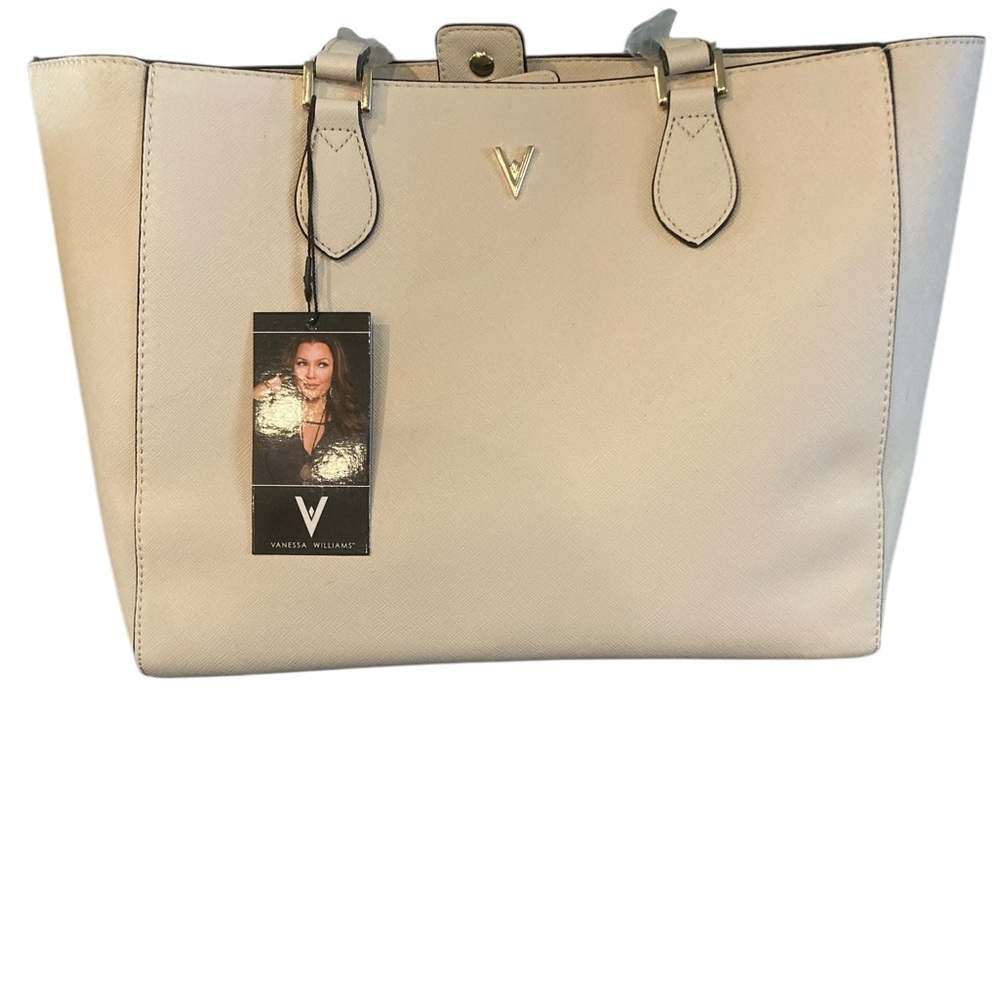 Vanessa Williams Elegant Cream Tote Bag